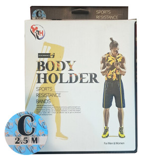 کش بدنسازی مقاومتیBody Holder مدل 2.5 متری - لول C - نیمه سنگین - مناسب تمرین باشگاهی و خانگی